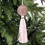 Новогодняя подвеска Rhinestone Ball With Tassel Pink 18 cm